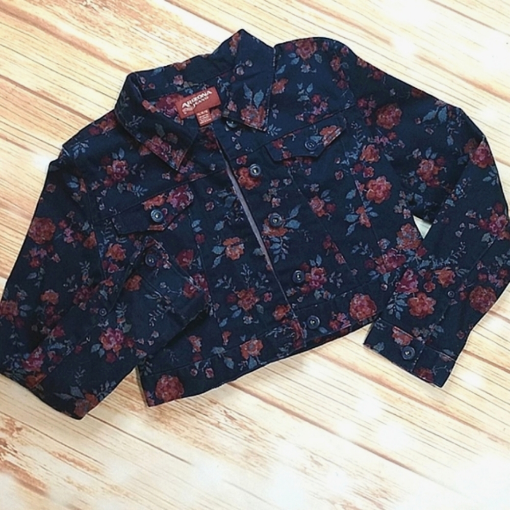 Arizona cropped floral jacket. Size XL 14-16